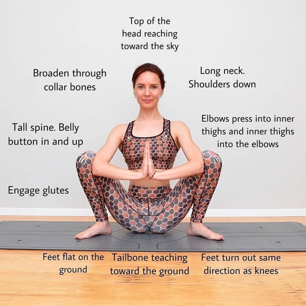 Yogi squat, Malasana (Garland Pose) Steps, Variations and Benefits - Sharp Muscle